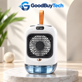 Portable Rotating Humidifier Cooling Fan – Rechargeable Mini Air Cooler with Water Tank