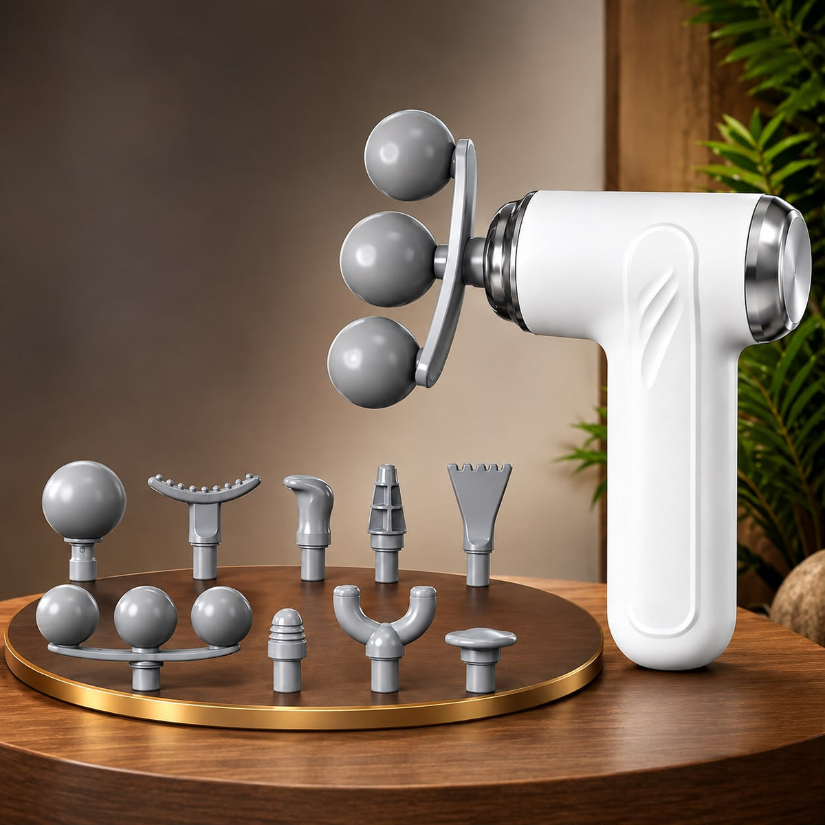 Professional Deep Tissue Massage Gun with 9 Heads & Carrying Case